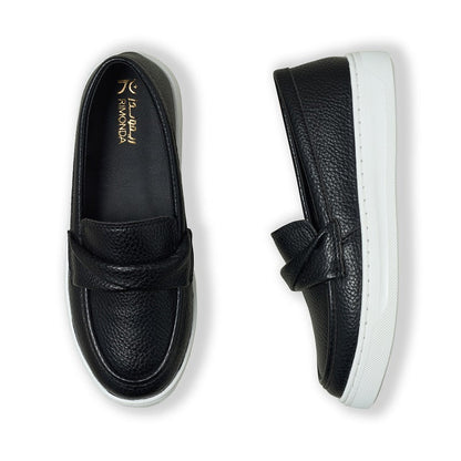 حذاء حريمي فلات جلد مكسر  7720